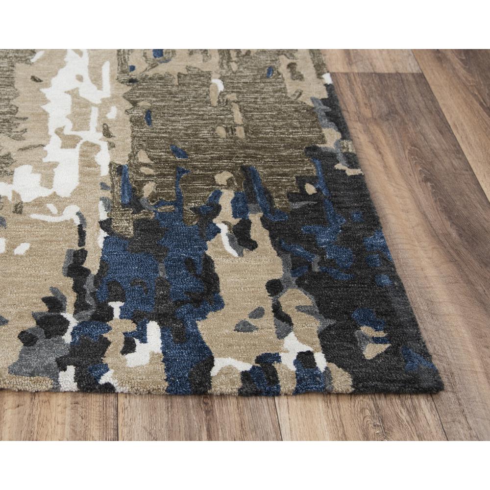 Vivid Blue 5'X7'6" Hand-Tufted Rug- VVD101. Picture 1