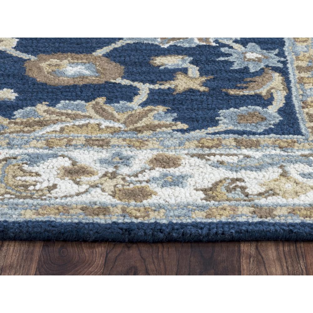 Crypt Blue 8' Round Hand-Tufted Rug- CY1004. Picture 4