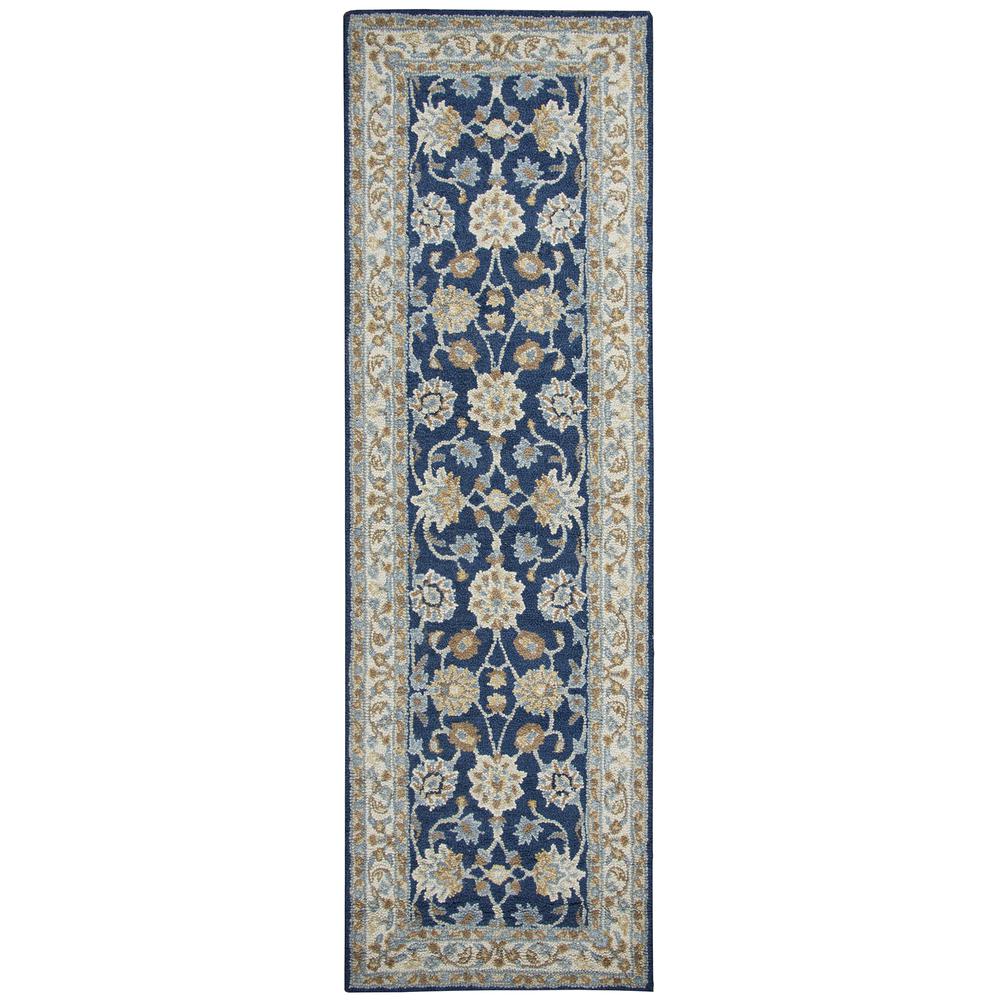 Crypt Blue 8' Round Hand-Tufted Rug- CY1004. Picture 14