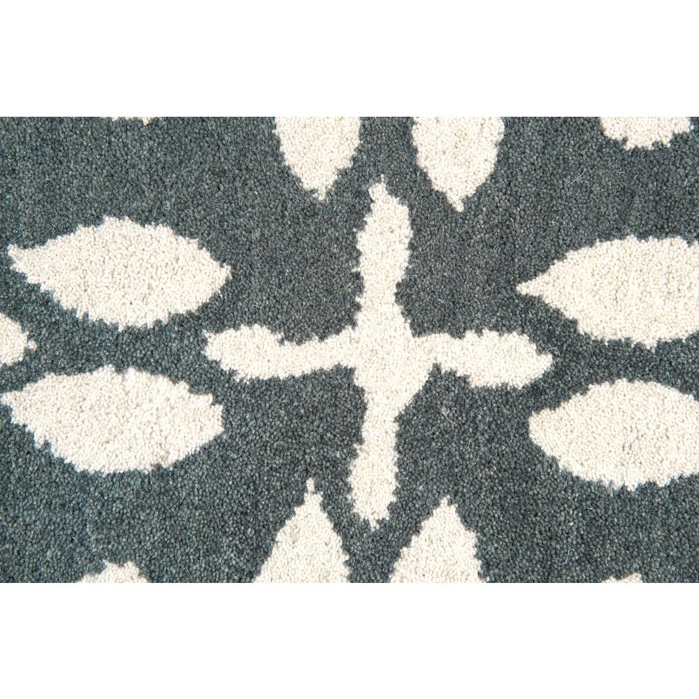 Holland Gray 8' Round Hand-Tufted Rug- HO1001. Picture 2