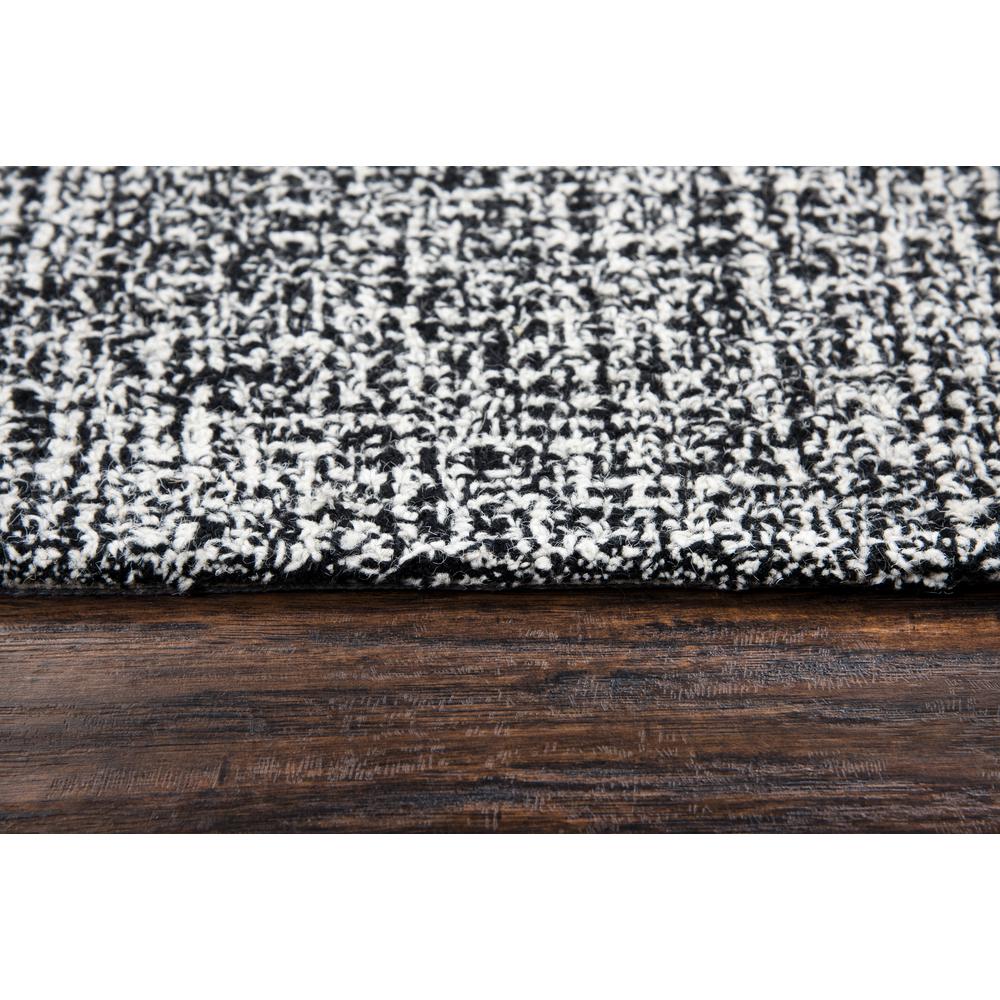 London Black 8' Round Hand-Tufted Rug- LD1000. Picture 5