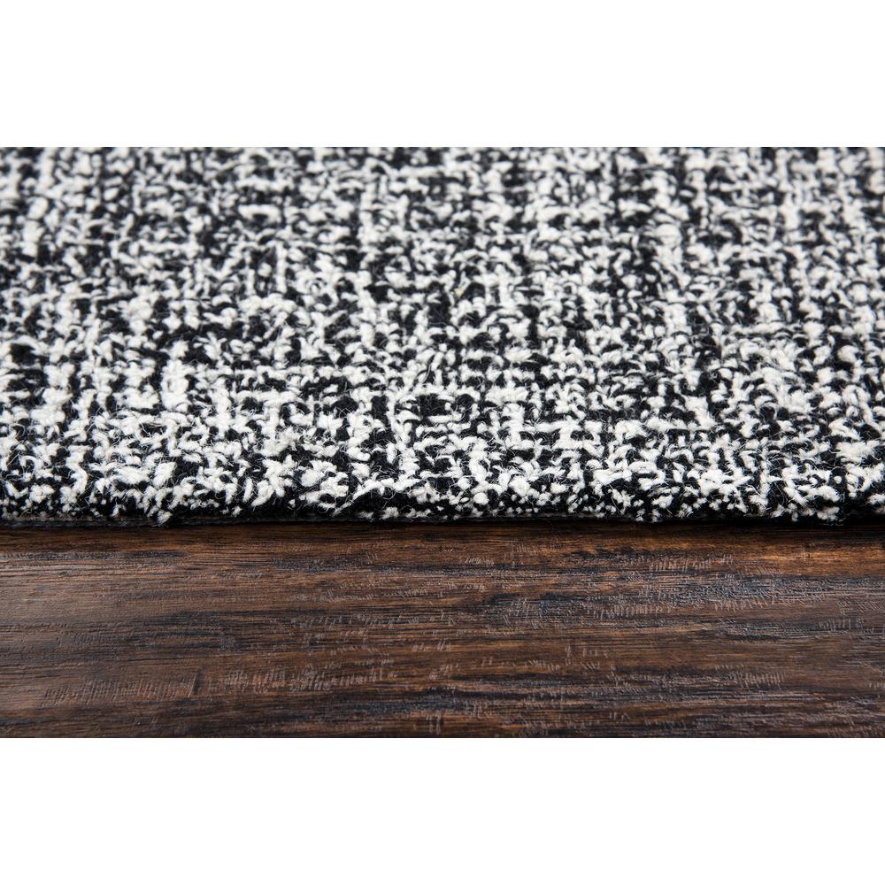 London Black 8' Round Hand-Tufted Rug- LD1000. Picture 13