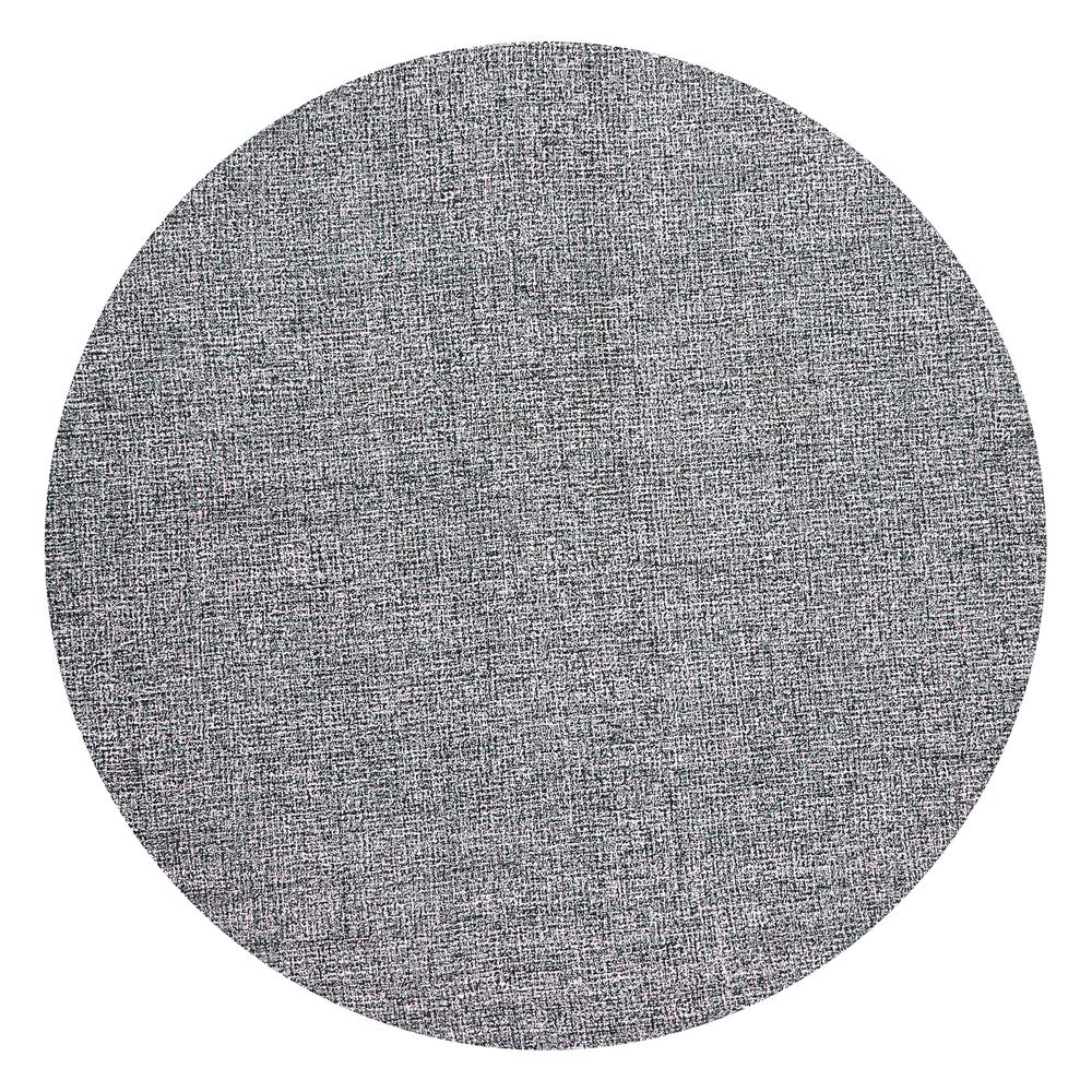 London Black 8' Round Hand-Tufted Rug- LD1000. Picture 7