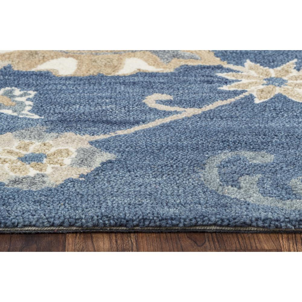 Napoli Blue 8' Round Hand-Tufted Rug- NP1003. Picture 11