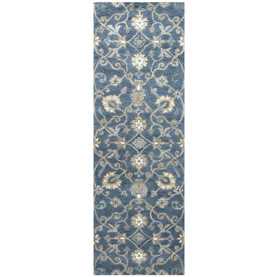 Napoli Blue 8' Round Hand-Tufted Rug- NP1003. Picture 14