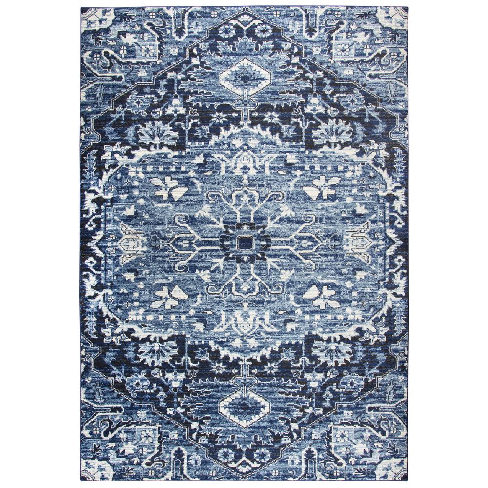 Swagger Blue 2'3" x 7'7" Power-Loomed Rug- SW1002. Picture 4