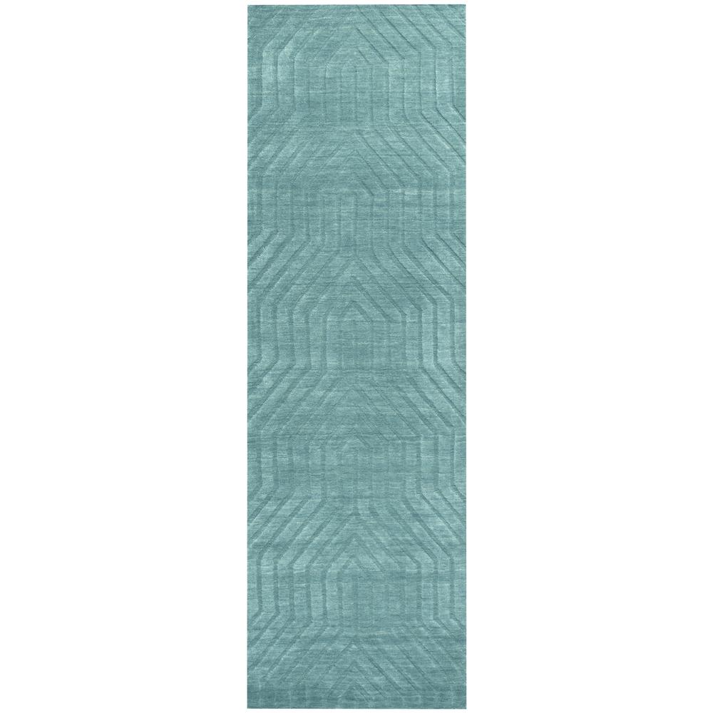 Technique Blue 3' x 5' Hand Loomed Rug- TC8577. Picture 7
