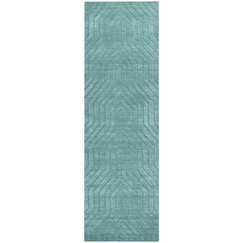 Technique Blue 3' x 5' Hand Loomed Rug- TC8577. Picture 14