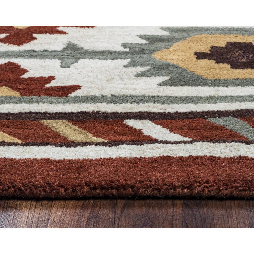 Hand Tufted Cut Pile Wool Rug, 5' x 8'. Picture 5