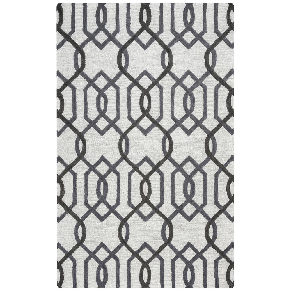 Berlin Gray 2'6" x 10' Hand-Tufted Rug- BN1008. Picture 4