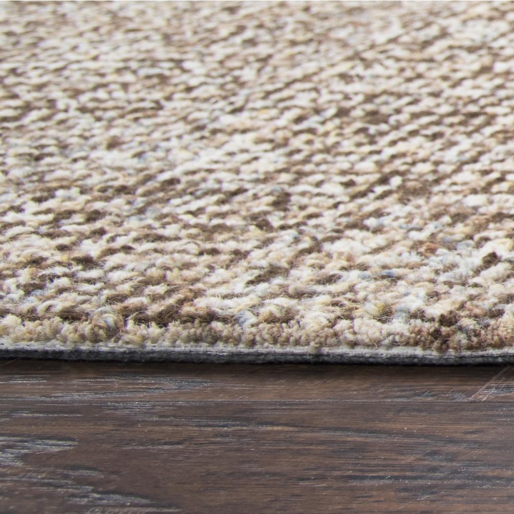 Hand Tufted Loop Pile Wool Rug, 2'6" x 10'. Picture 4