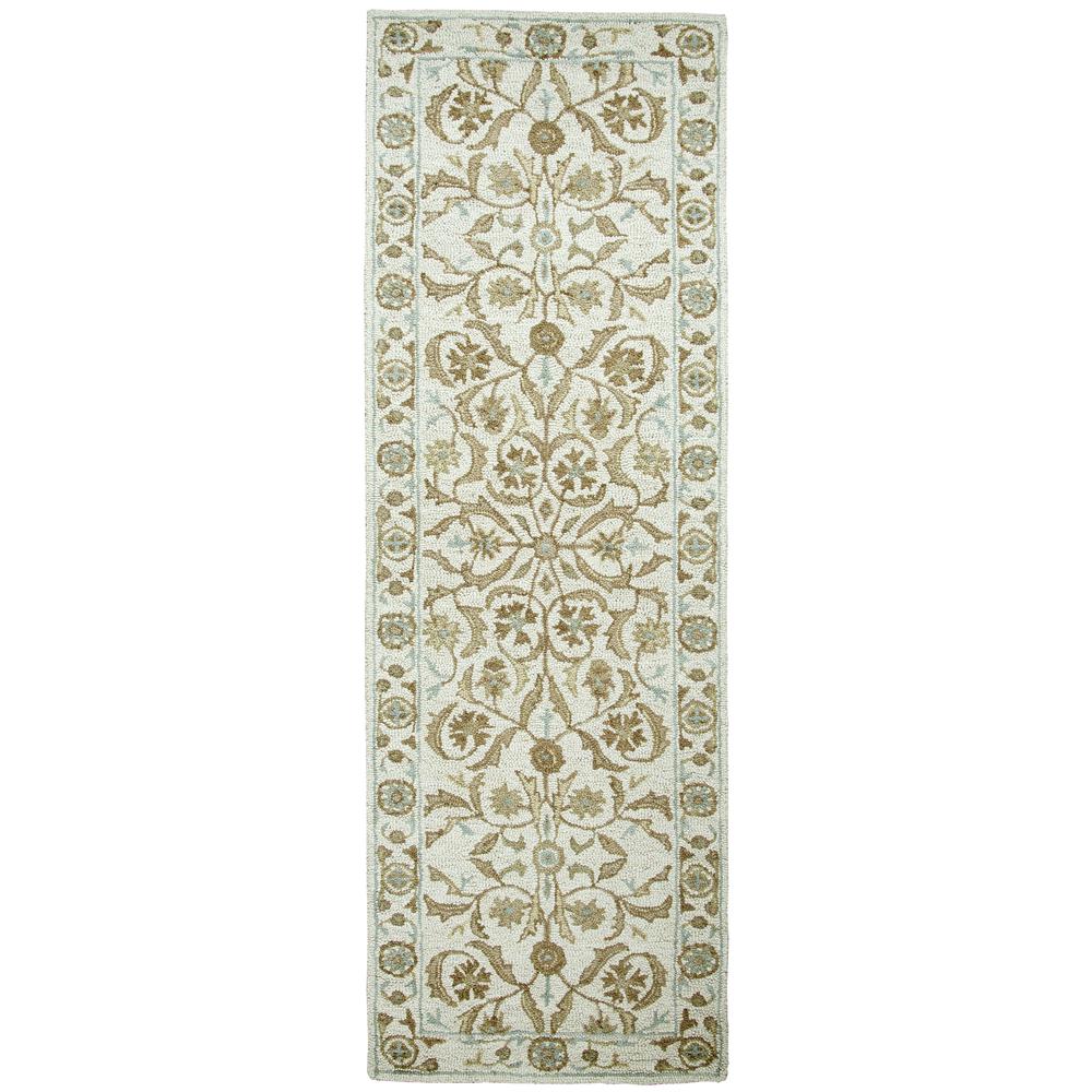 Crypt Blue 2'6" x 8' Hand-Tufted Rug- CY1000. Picture 7