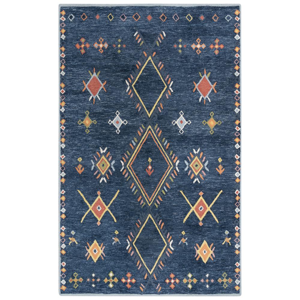 Hand Tufted Loop Pile Wool/ Polyester Internet Rug , 5' x 7'6". Picture 4