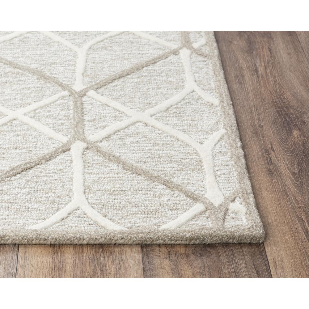 Hand Tufted Loop Pile Wool Internet Rug , 5' x 7'6". The main picture.