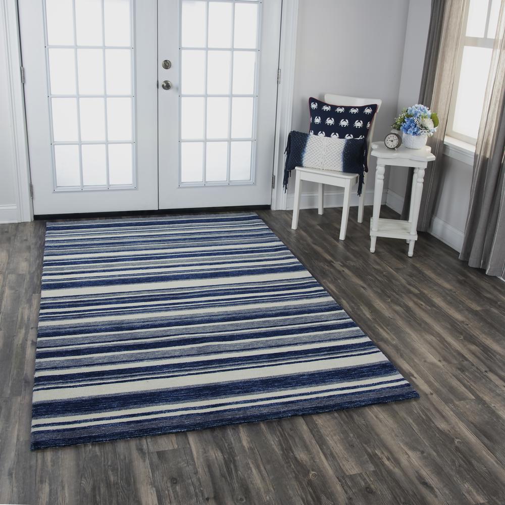 Bermuda Blue 8'6"X11'6" Hand-Tufted Rug- BMD102. Picture 6