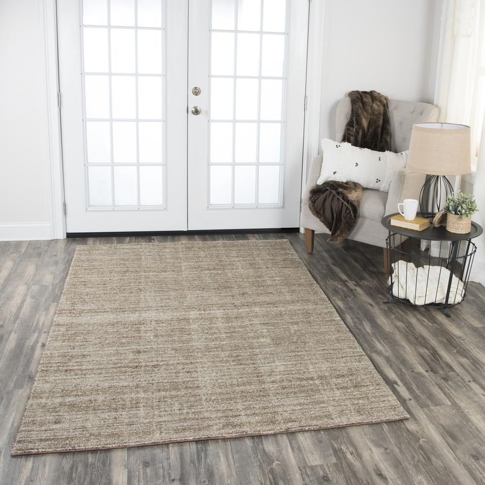 Demure Brown 9' x 12' Hand-Loomed Rug- DE1005. Picture 6