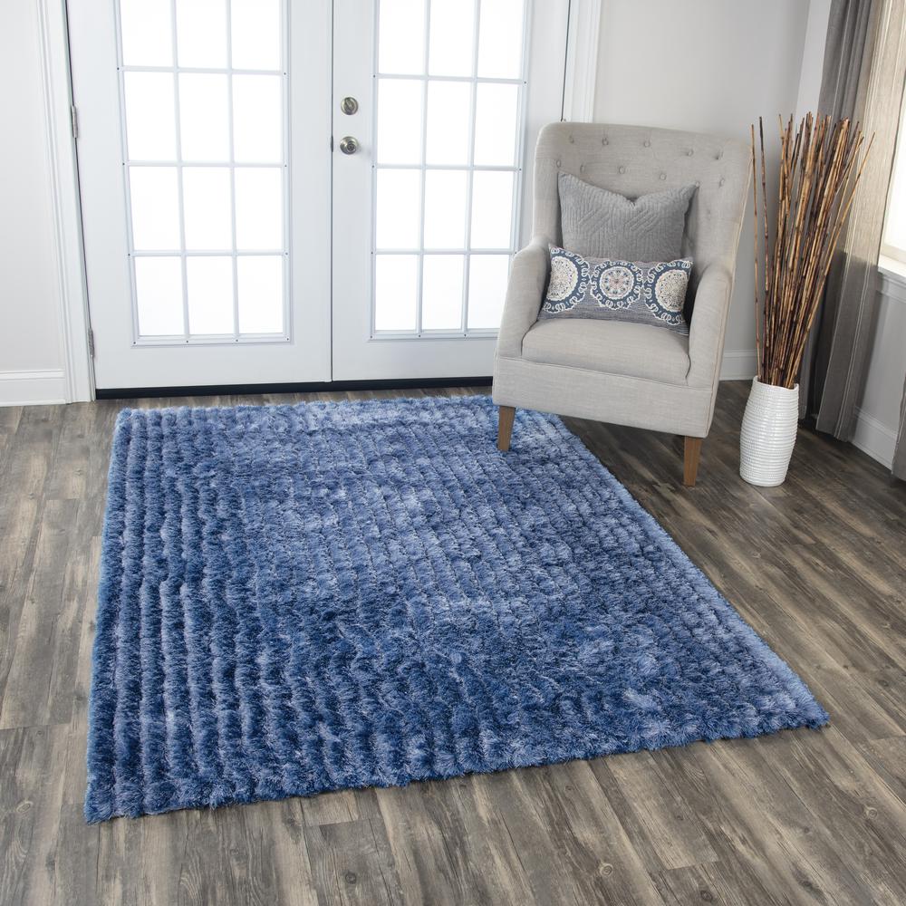 Eclipse Blue 7'6"X9'6" Tufted Rug- EC1003. Picture 6