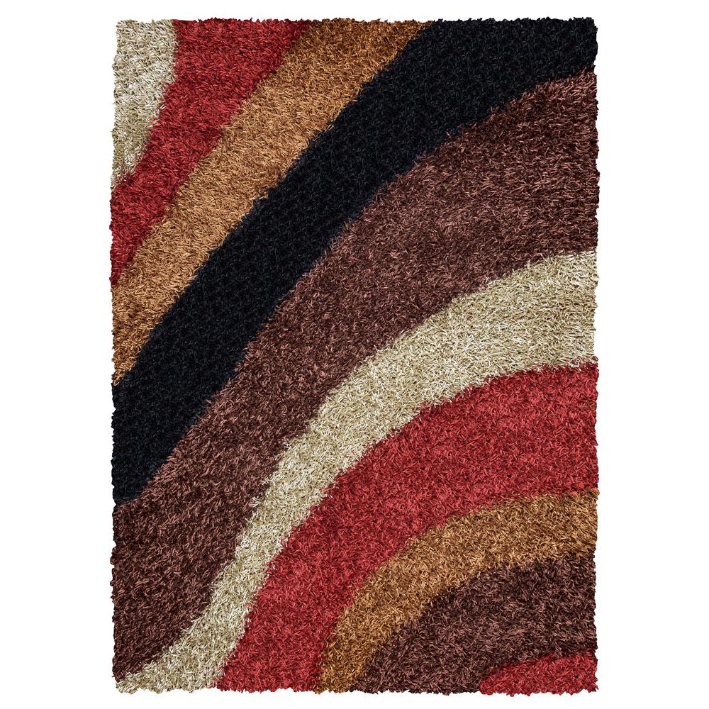 Kempton Red 3'6" x 5'6" Tufted Rug- KM2322. Picture 1