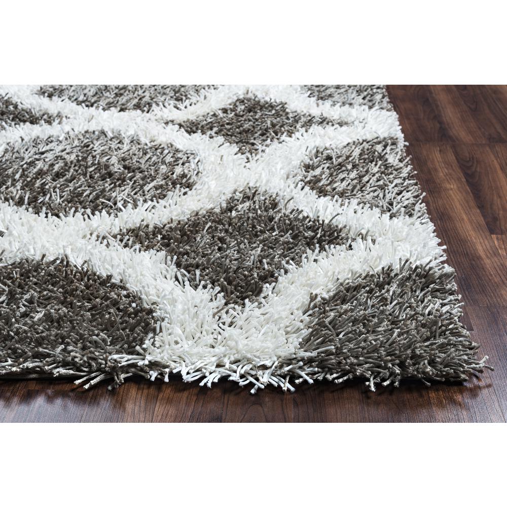 Kempton Gray 3' Round Tufted Rug- KM2448. Picture 1