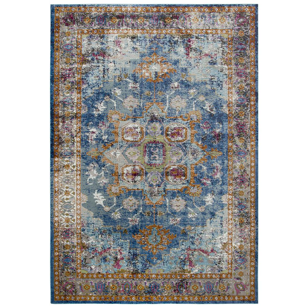 Morocco Blue 8'10"x11'10" Power-Loomed Rug- MR1001. Picture 10