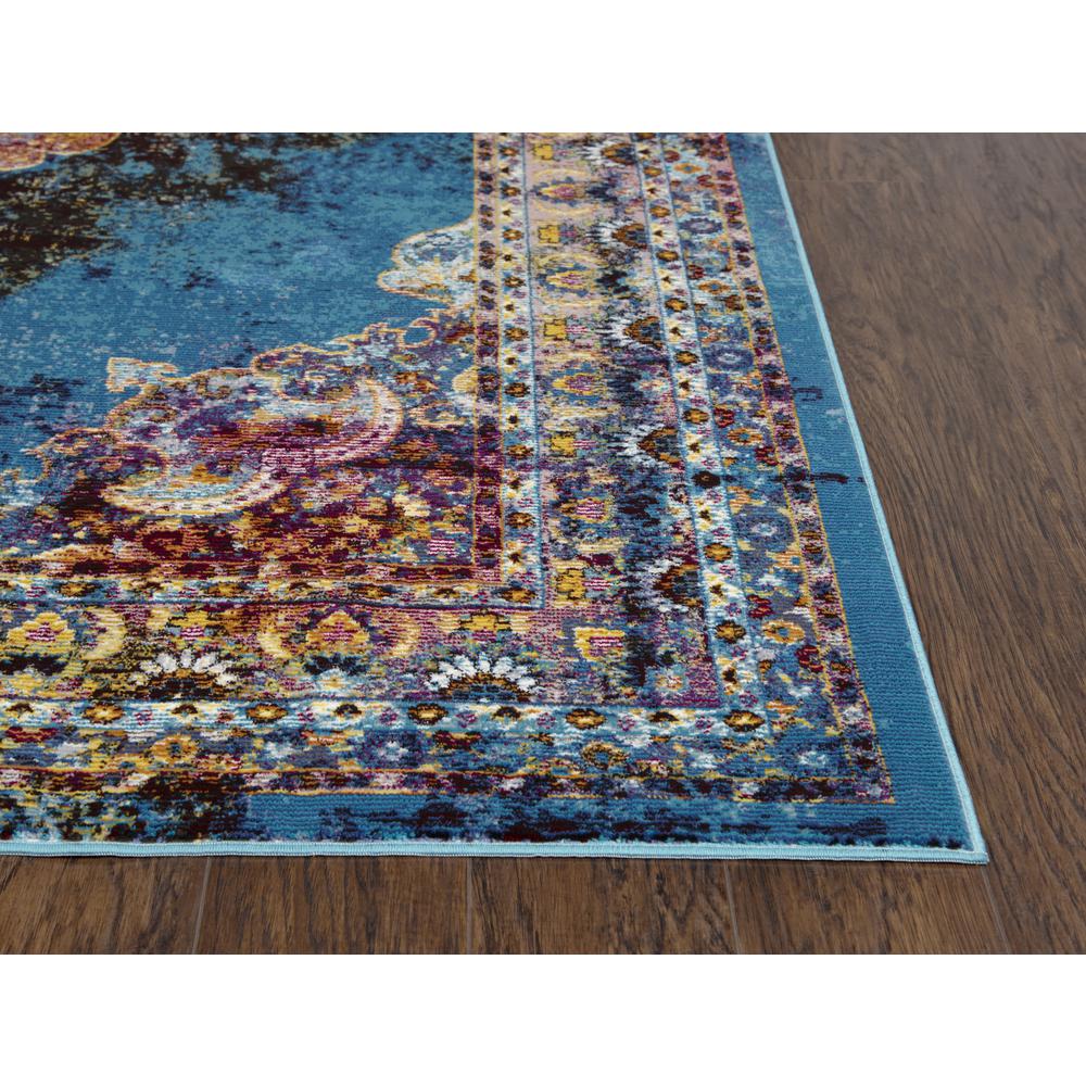 Morocco Blue 8'10"x11'10" Power-Loomed Rug- MR1006. Picture 1