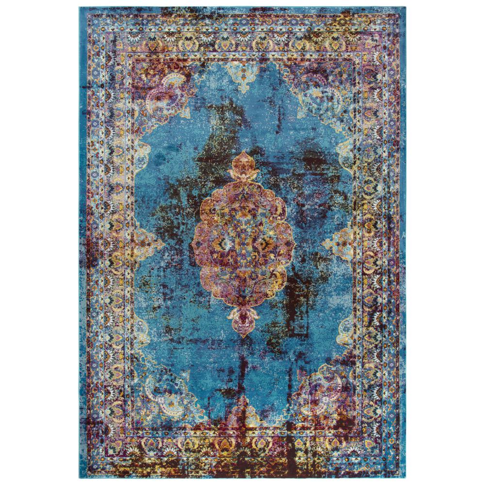 Morocco Blue 8'10"x11'10" Power-Loomed Rug- MR1006. Picture 4