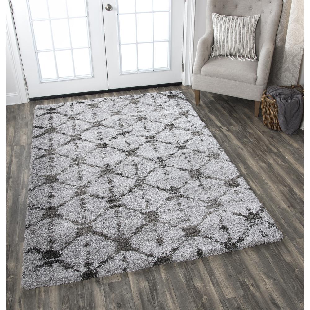 Midnight Gray 7'10" x 10'6" Power-Loomed Rug- MT1004. Picture 6