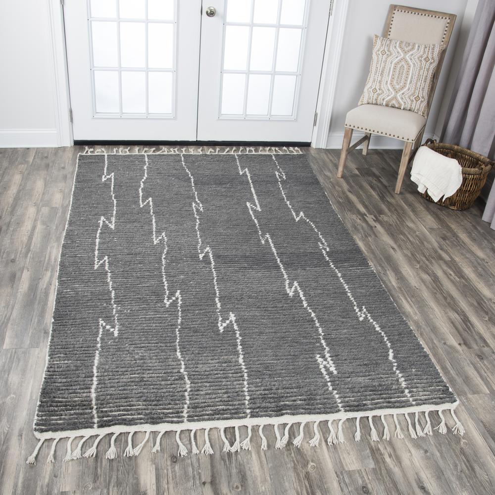 Nile Gray 8'9" x 11'9" Hand-Knotted Rug- NI1004. Picture 8