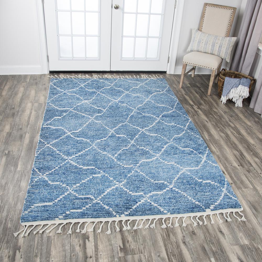 Nile Blue 8'9" x 11'9" Hand-Knotted Rug- NI1005. Picture 16