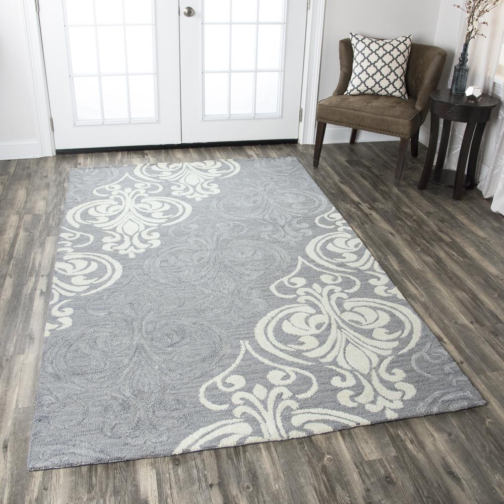 Plymouth Gray 9' x 12' Hand-Tufted Rug- PM1004. Picture 5