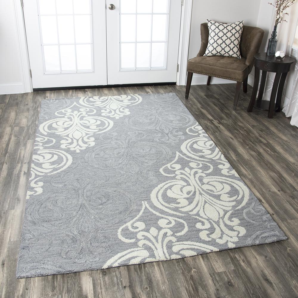 Plymouth Gray 9' x 12' Hand-Tufted Rug- PM1004. Picture 11