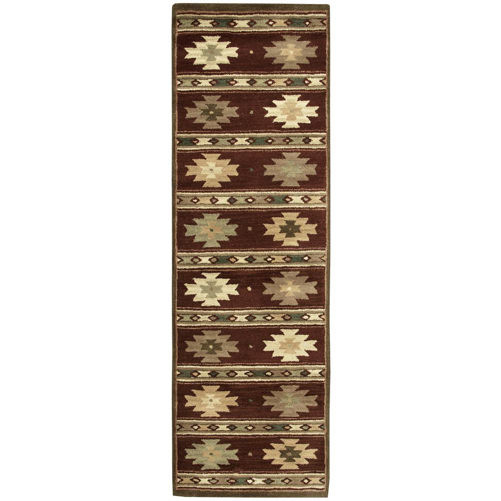 Hand Tufted Cut Pile Wool Rug, 2'6" x 8'. Picture 1