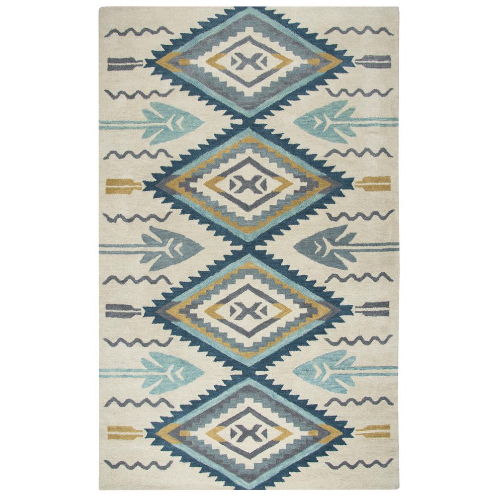 Ryder Blue 9' x 12' Hand-Tufted Rug- RY1010. Picture 3