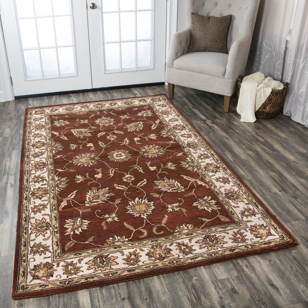 Sareena Red 9' x 12' Hand-Tufted Rug- SE1002. Picture 5