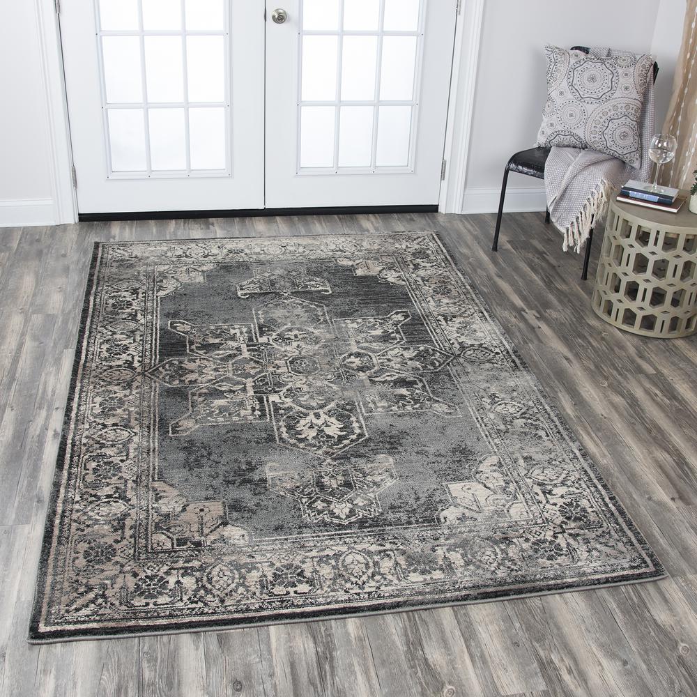 Swagger Gray 9'10" x 12'6" Power-Loomed Rug- SW1007. Picture 15