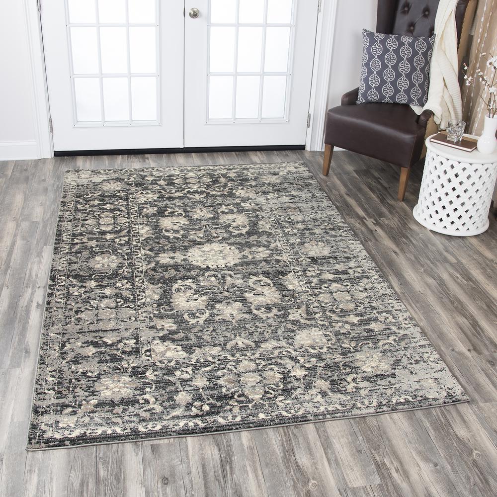 Swagger Gray 9'10" x 12'6" Power-Loomed Rug- SW1015. Picture 13