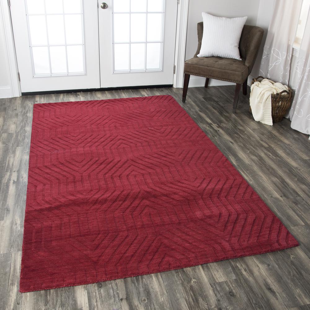 Technique Red 9' x 12' Hand Loomed Rug- TC8575. Picture 5