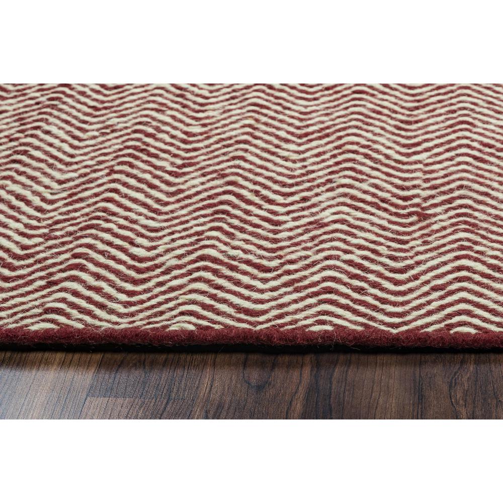Twist Red 2'6" x 8' Hand Woven Rug- TW2967. Picture 5