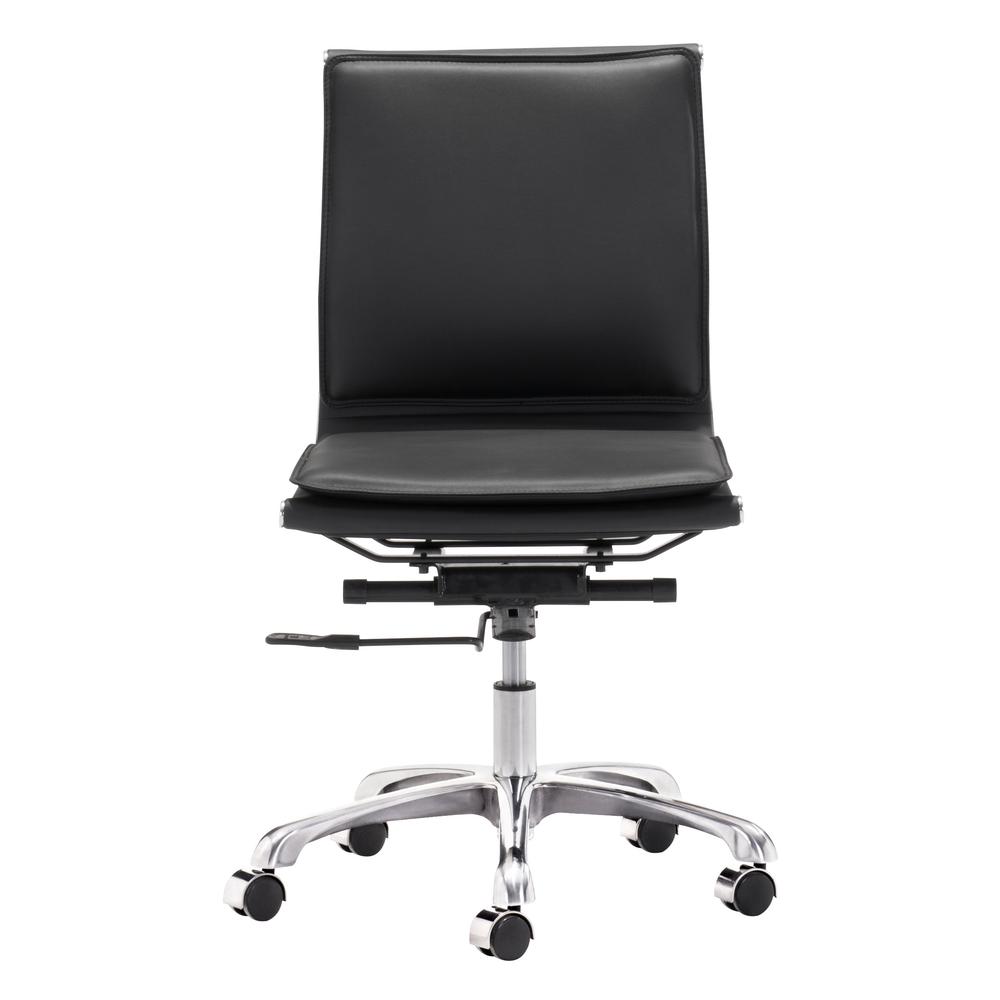Lider Plus Armless Office Chair Black. Picture 3