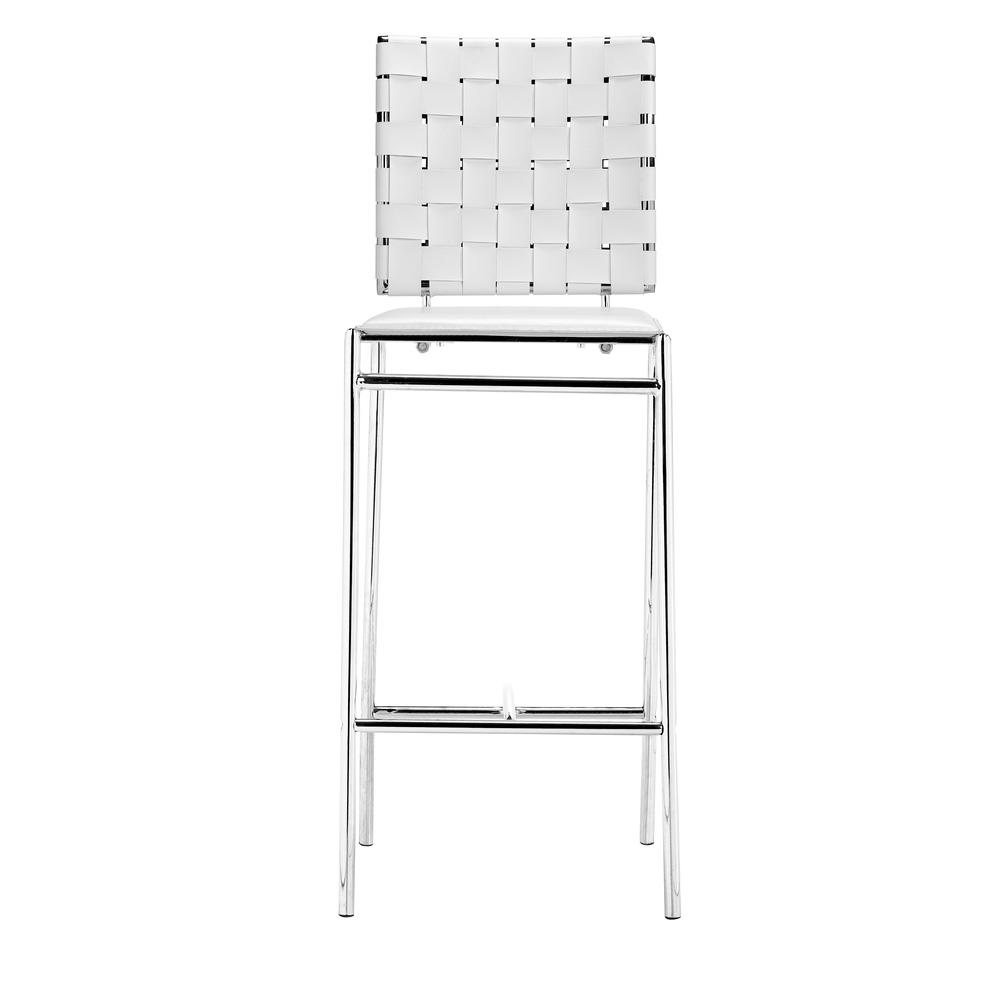 Criss Cross Counter Stool (Set of 2) White. Picture 4