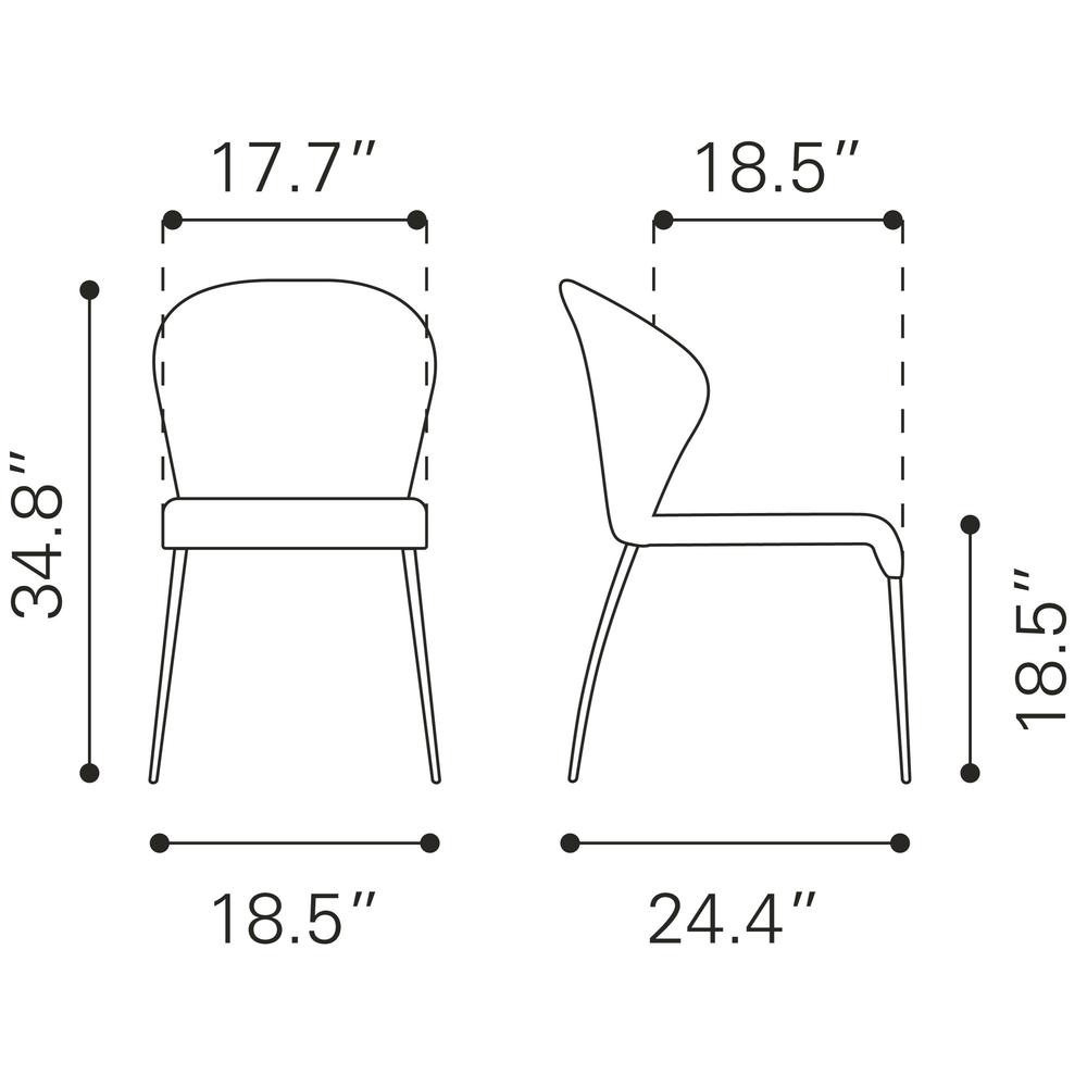 Oulu Dining Chair (Set of 4) Graphite. Picture 9