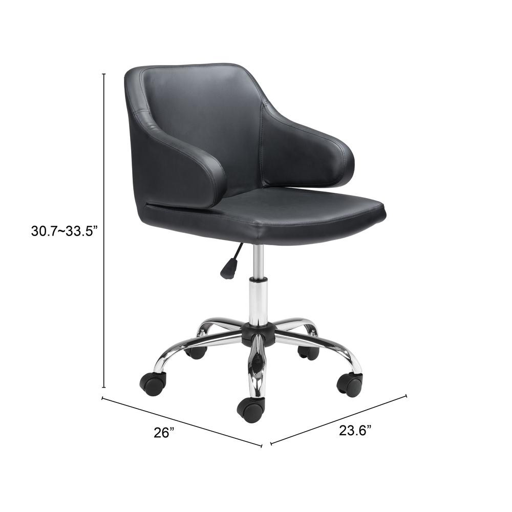 Designer Office Chair Black. Picture 7