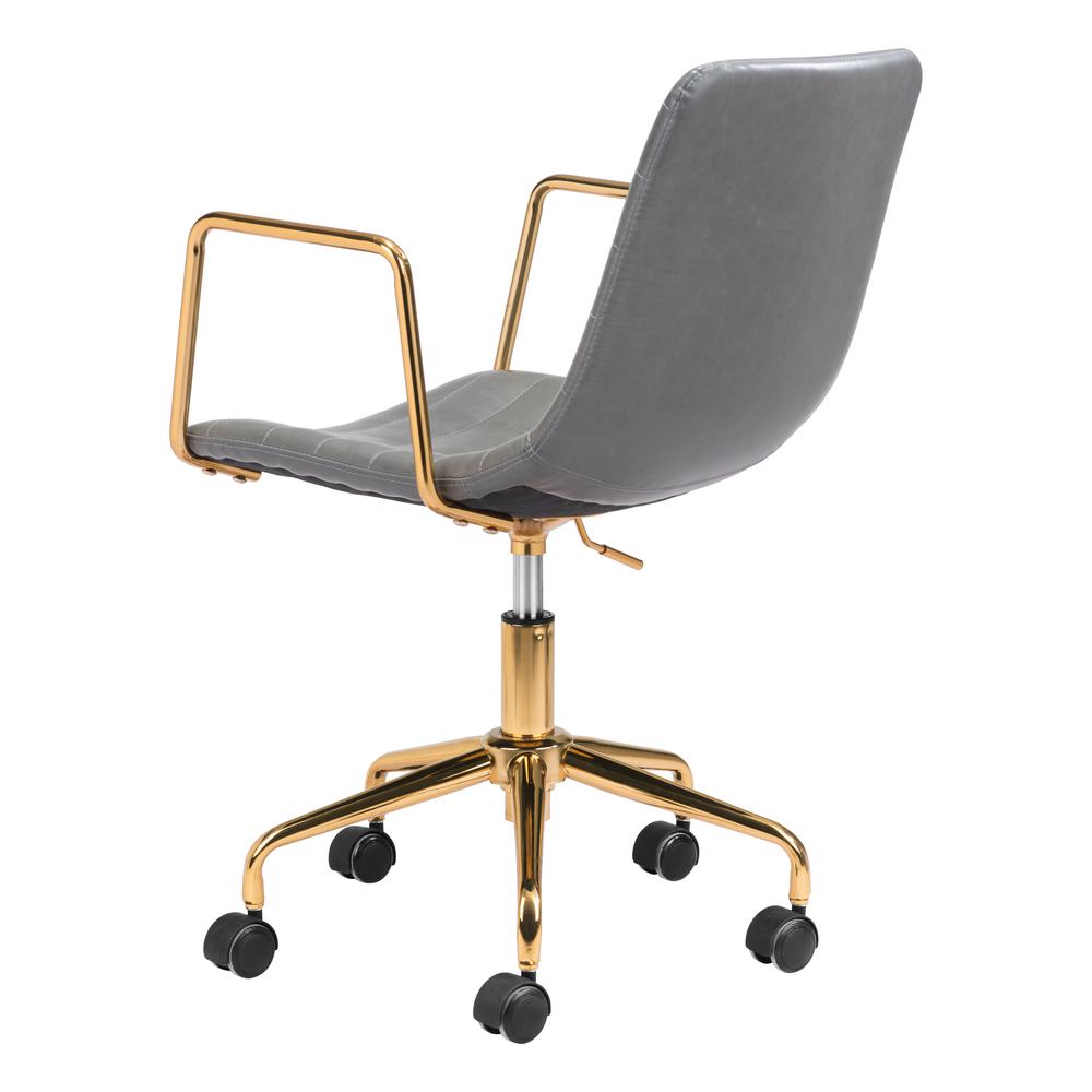 Eric Office Chair Gray & Gold. Picture 5