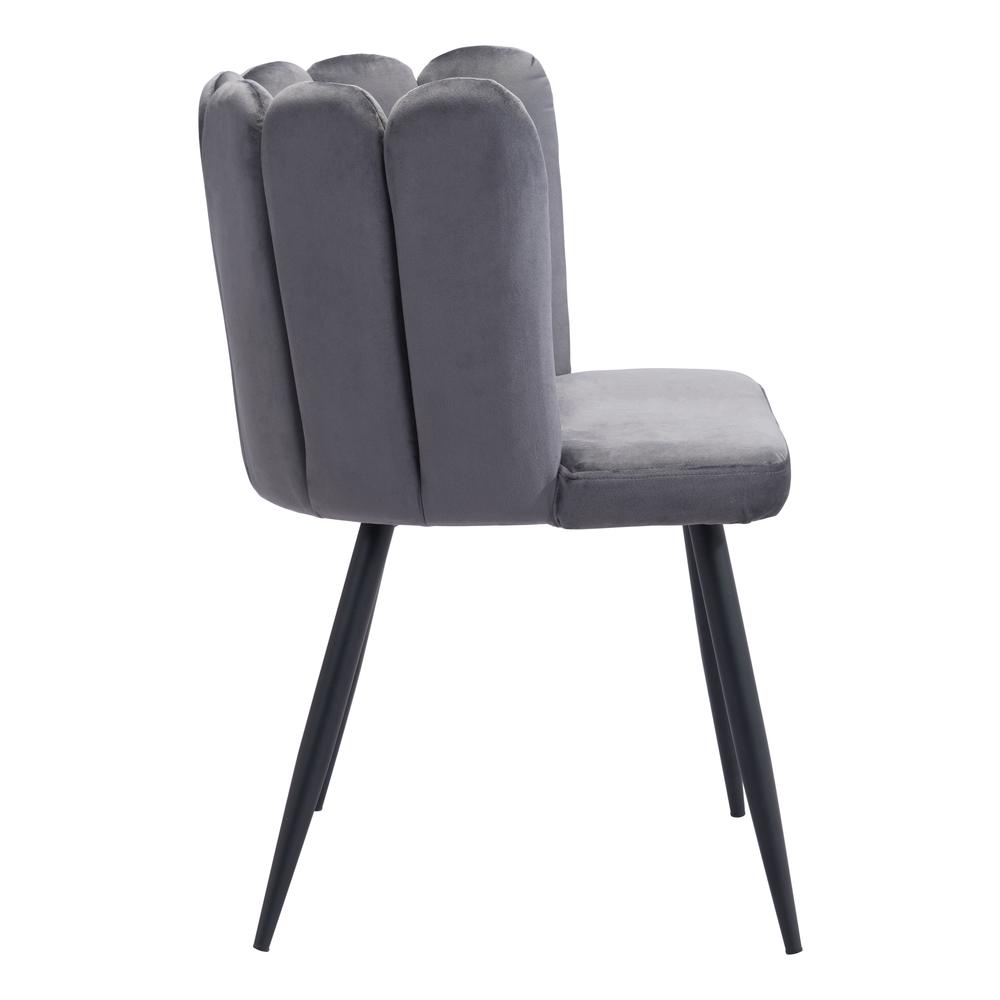 Adele Dining Chair (Set of 2) Dark Gray. Picture 3