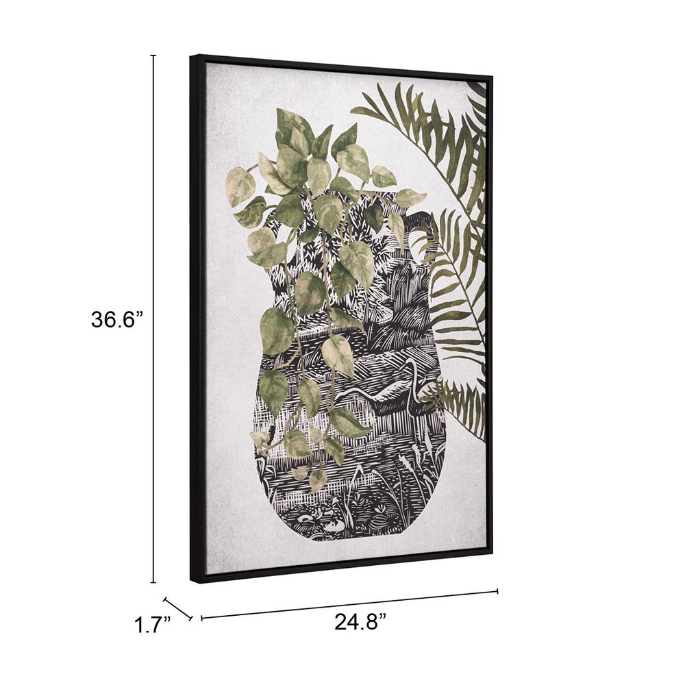 Greenery Canvas Wall Art Multicolor. Picture 5