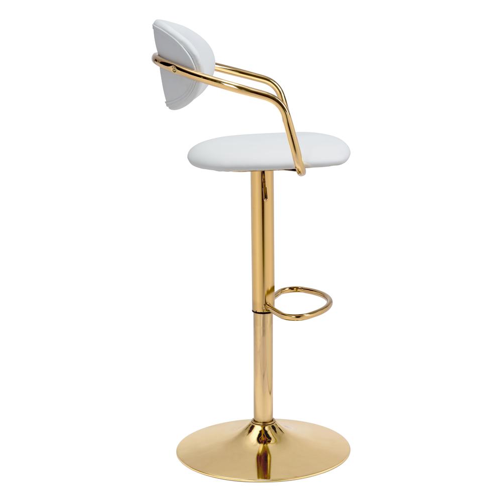 Gusto Bar Chair White & Gold. Picture 2