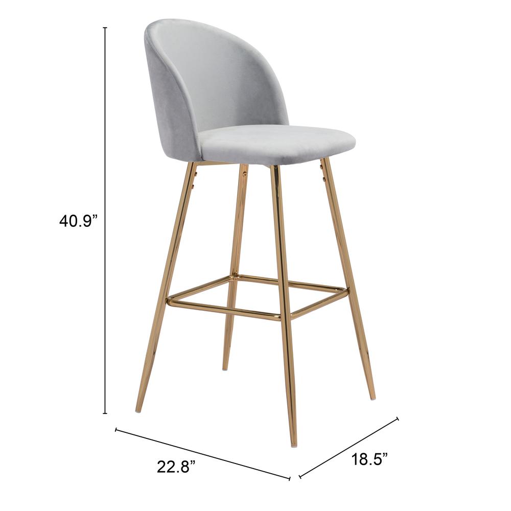 Cozy Barstool Gray & Gold. Picture 9