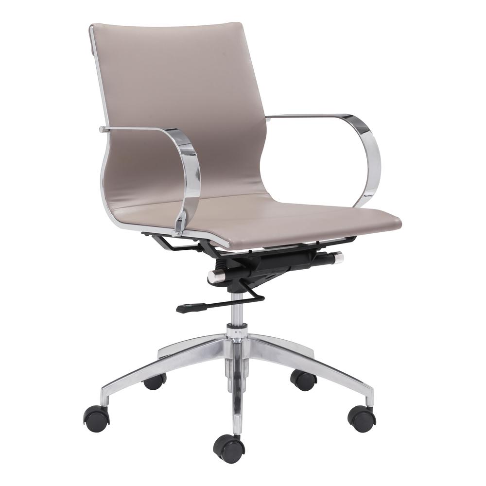 Low Back Office Chair Taupe. Picture 1