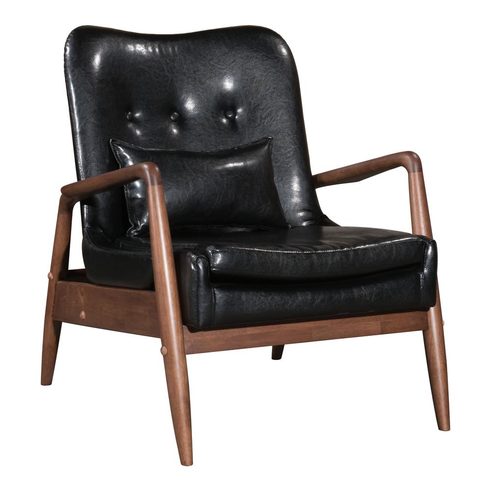 Lounge Chair & Ottoman Set, Black. Picture 2