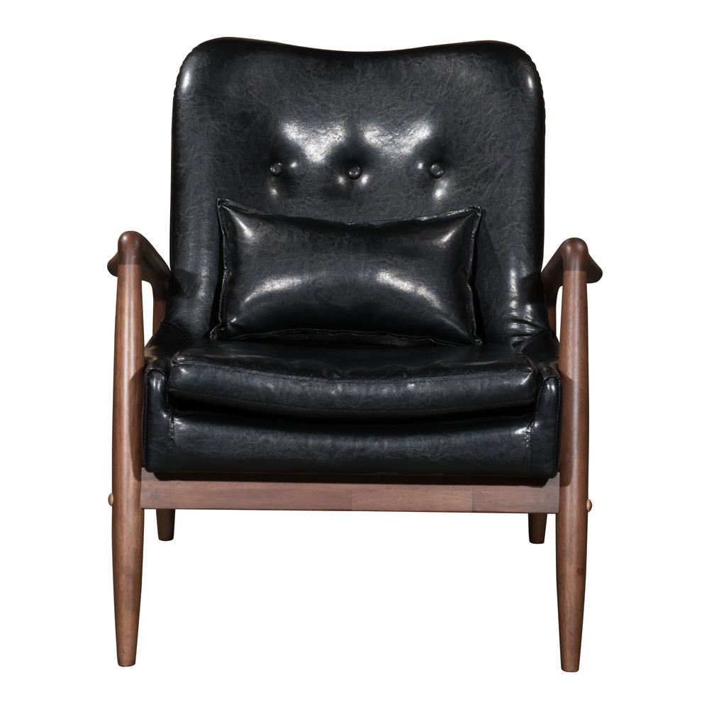 Lounge Chair & Ottoman Set, Black. Picture 4